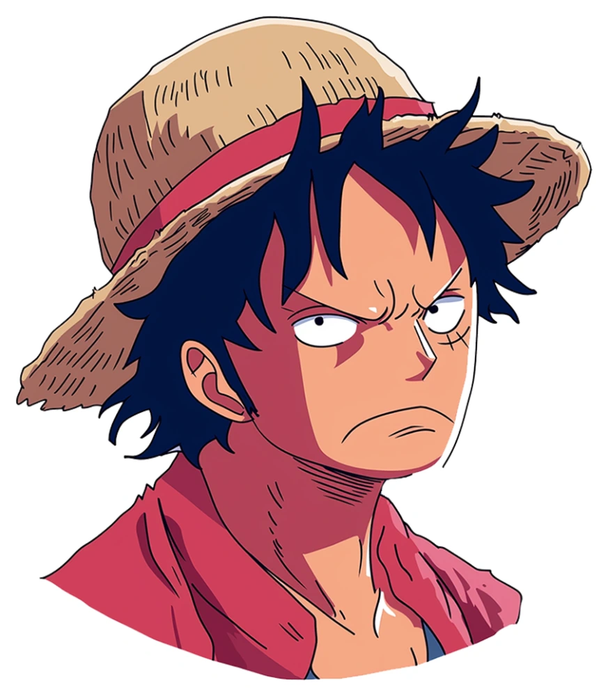 Angry Luffy Straw Hat