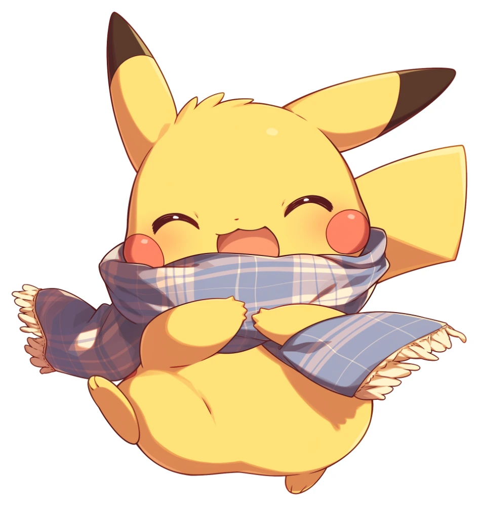 Pikachu Blue Scarf